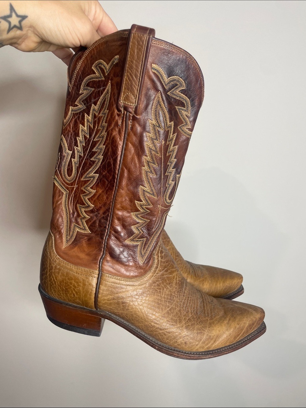 Lucchese 1883 | Men’s Crayton Mad Dog Goat Leather Cowboy Boots Size 10